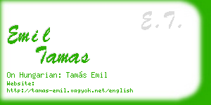 emil tamas business card